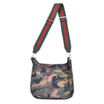 Green/Red Strap Camo Crossbody - Denny's