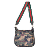 Green/Red Strap Camo Crossbody - Denny's