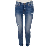 Distressed Knee Slit Skinny Jean - Denny's