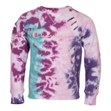 Purple, Pink & Teal Tie Dye Cut Sweatshirt - Denny's