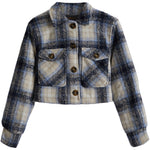 Crop Plaid Jacket - Denny's