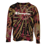 Orange Pink Tie Dye Bleach Sweatshirt - Denny's