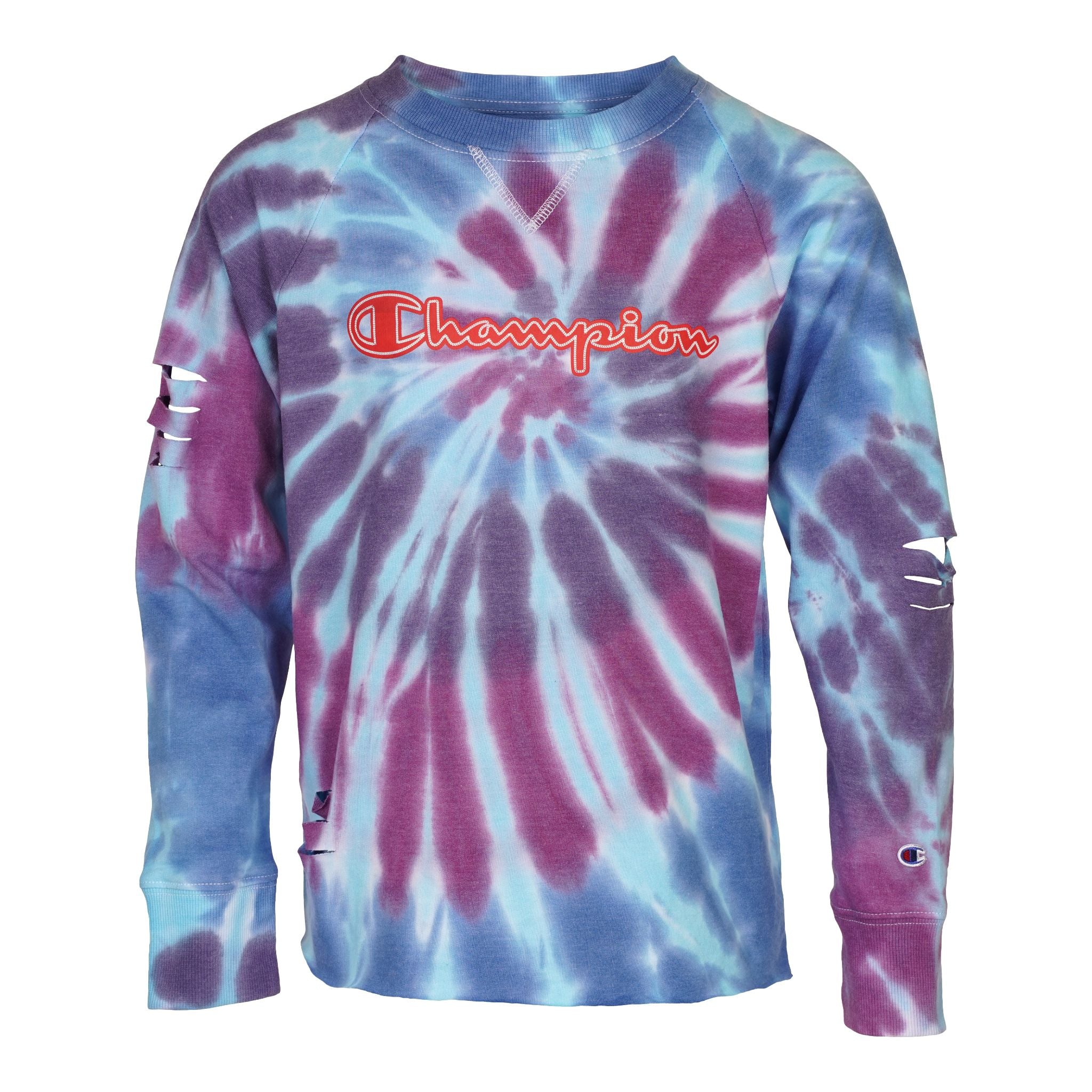 Purple & Magenta Swirl Tie Dye Sweatshirt - Denny's