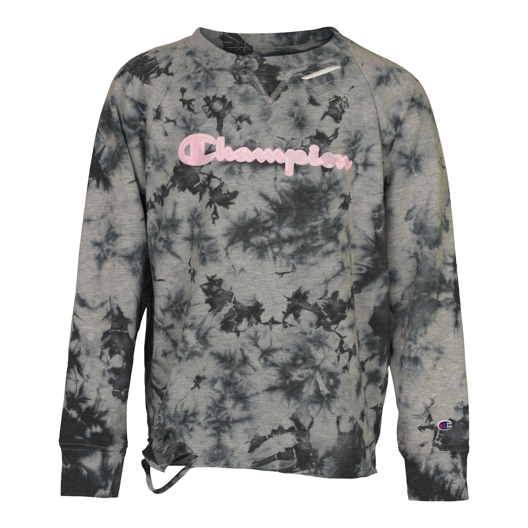 Black Crackle Cut Sweatshirt - Denny's