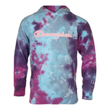 Purple Magenta Aqua Tie Dye Hoodie - Denny's