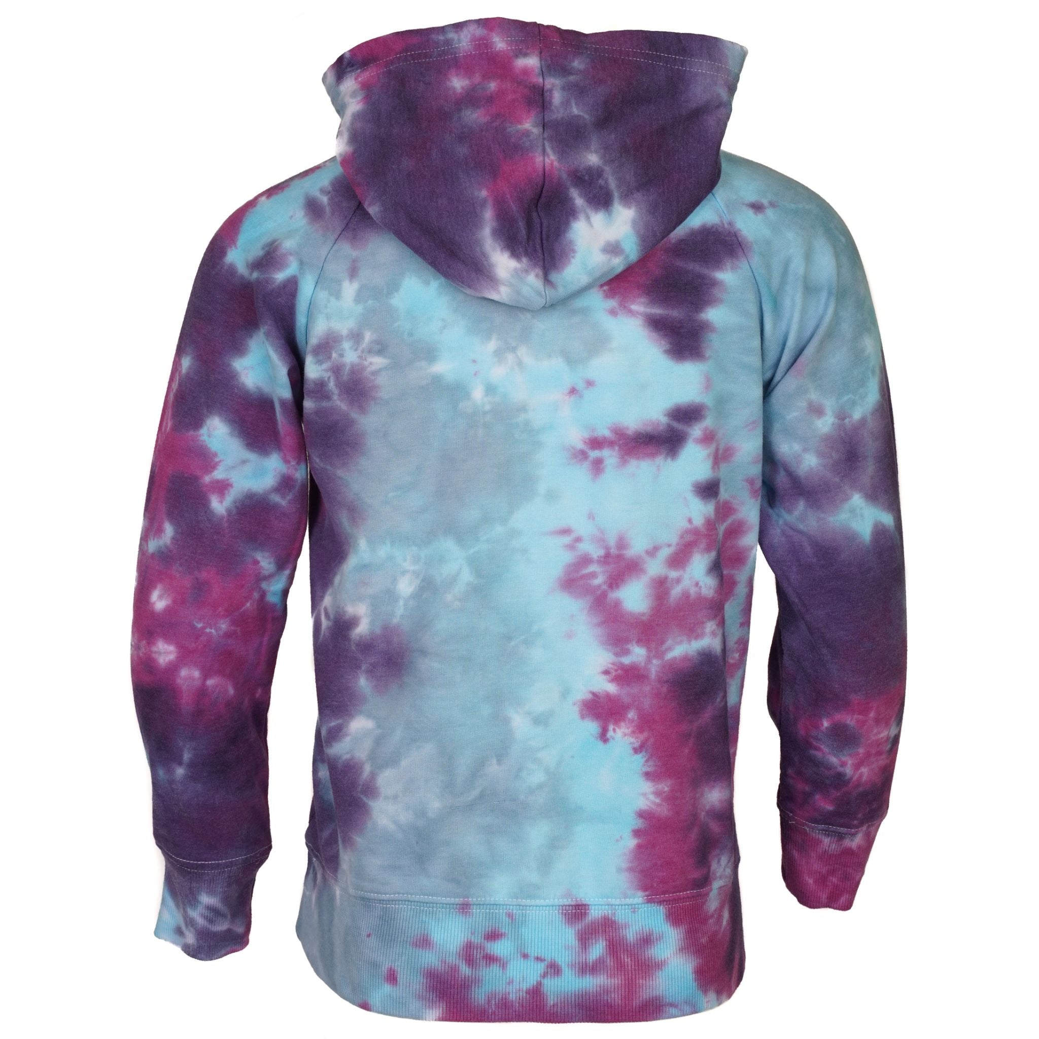 Purple Magenta Aqua Tie Dye Hoodie - Denny's
