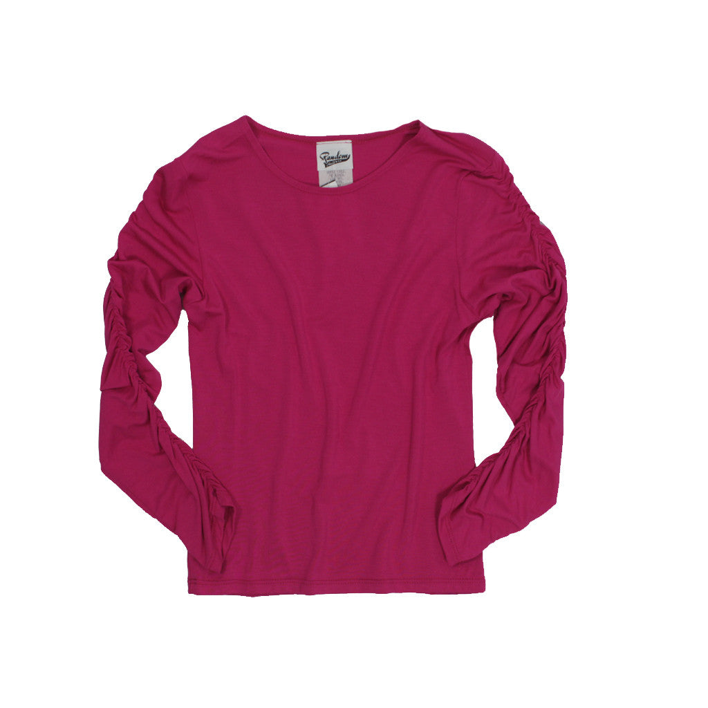 Long Sleeved Shirred Top - Denny's
