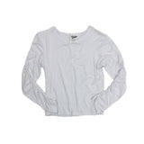 Long Sleeved Shirred Top - Denny's