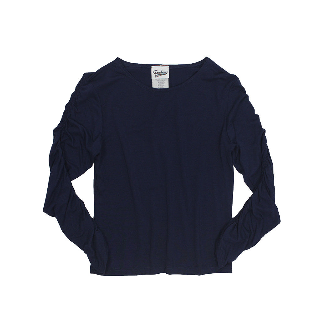 Long Sleeved Shirred Top - Denny's