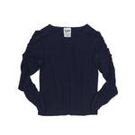 Long Sleeved Shirred Top - Denny's