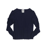Long Sleeved Shirred Top - Denny's