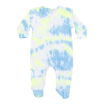Footie Neon Blue Green Tie Dye - Denny's