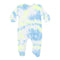 Footie Neon Blue Green Tie Dye - Denny's