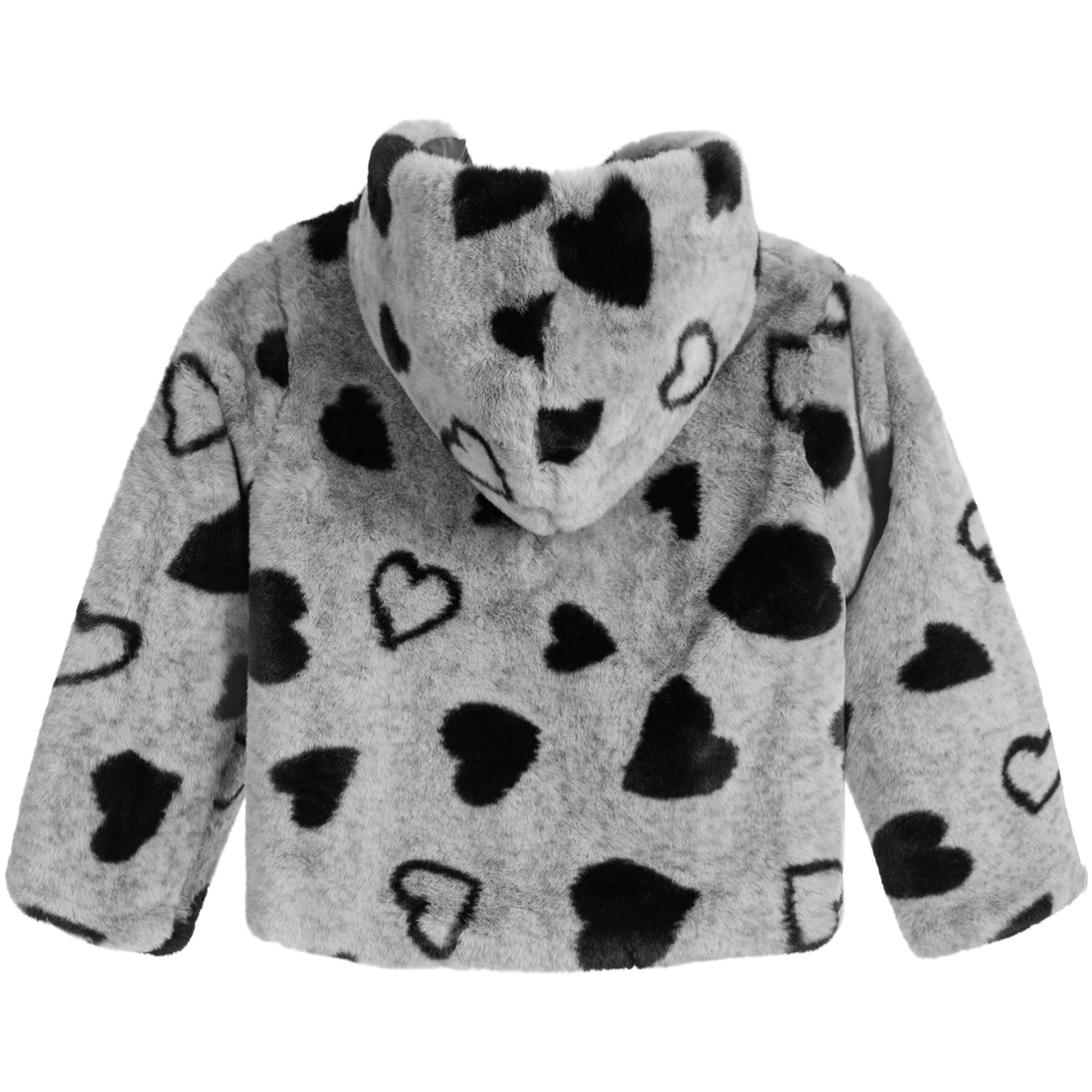 Allover Hearts Fur Coat - Denny's