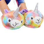 Rainbow Llama Unicorn Slippers - Denny's