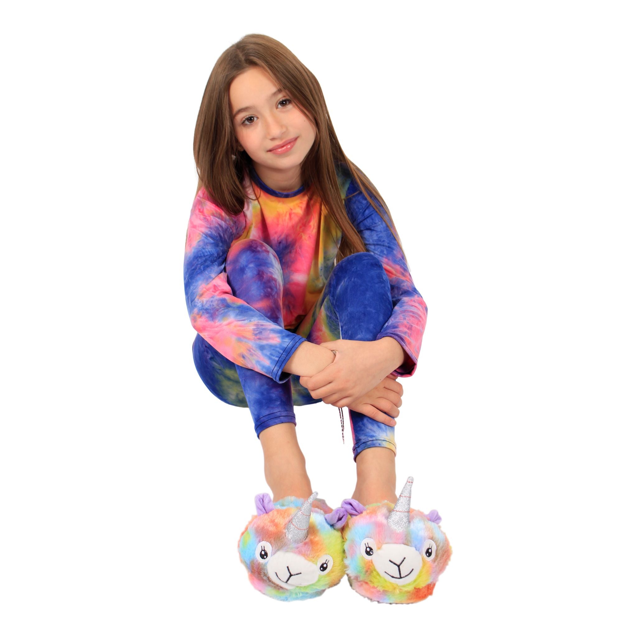 Rainbow Llama Unicorn Slippers - Denny's