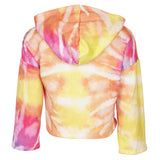 Rainbow Tie Dye Cropped Hoodie - Denny's