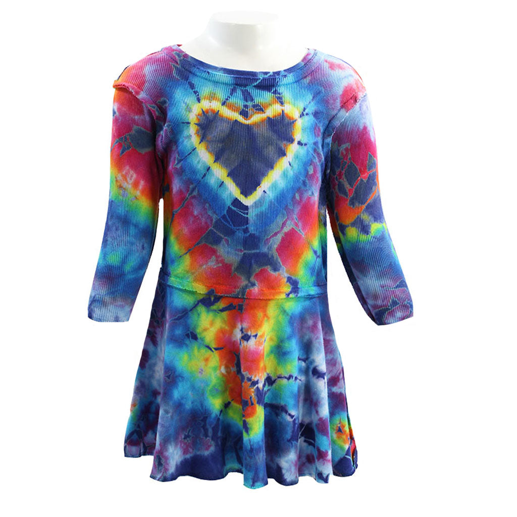 Long Sleeve Ballerina Dress Pure Rainbow Blue