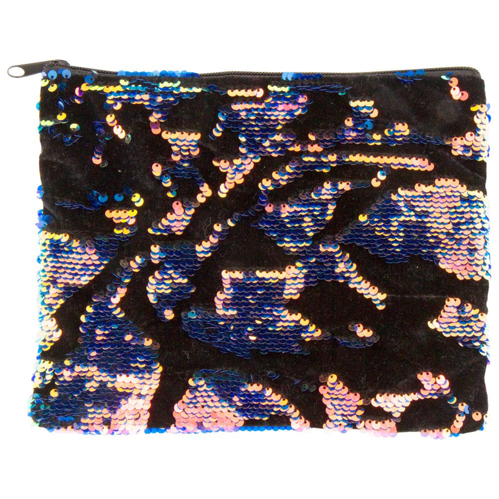 Scattered Velvet Magic Sequin Clutch - Denny's