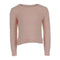 Long Sleeve Hi Lo Pullover Feather Yarn Sweater - Denny's
