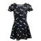 Short Sleeve Sparkle Fit n Flare Dress with Shooting Stars - Denny's