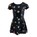 Short Sleeve Sparkle Stars Dress - Denny's