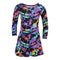Long Sleeve Tie Dye Blacklight Dress - Denny's