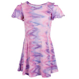 Flutter Sleeve Fit and Flare Dress Zig Zag - Denny's