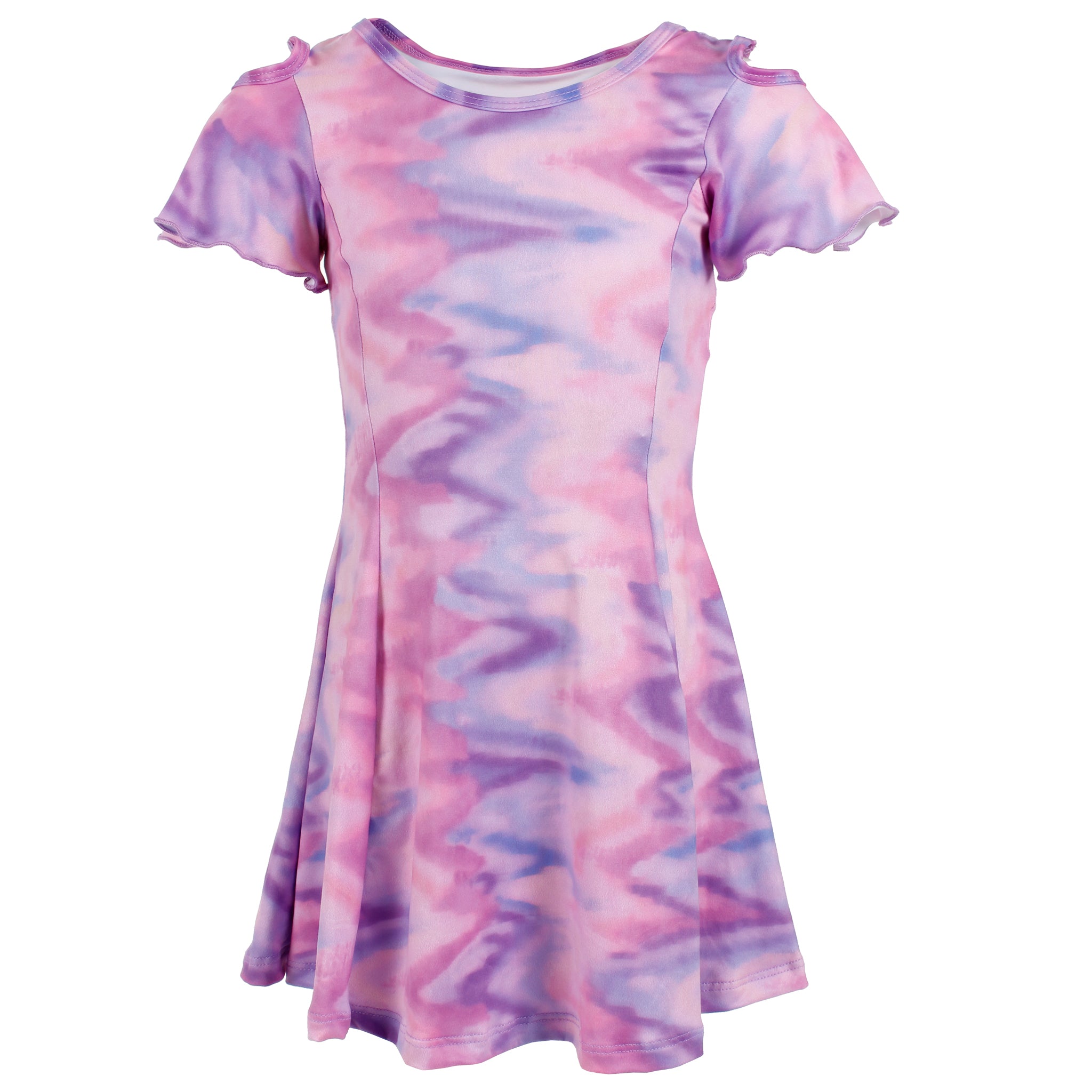 Flutter Sleeve Fit and Flare Dress Zig Zag - Denny's