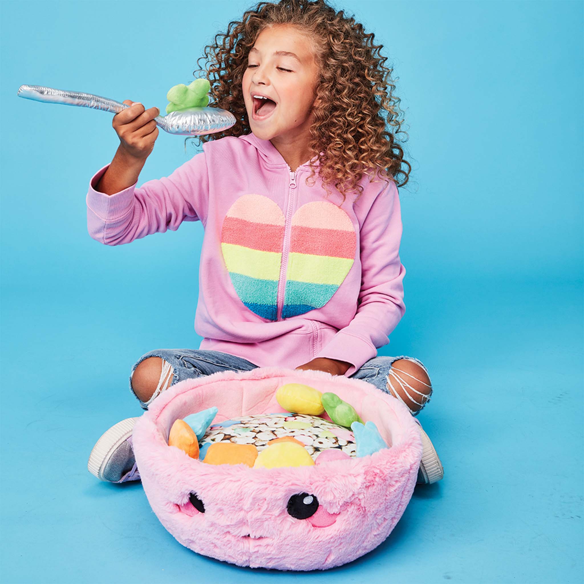 Marshmallows Cereal Silver Foil Spoon Pillow Set - Denny's