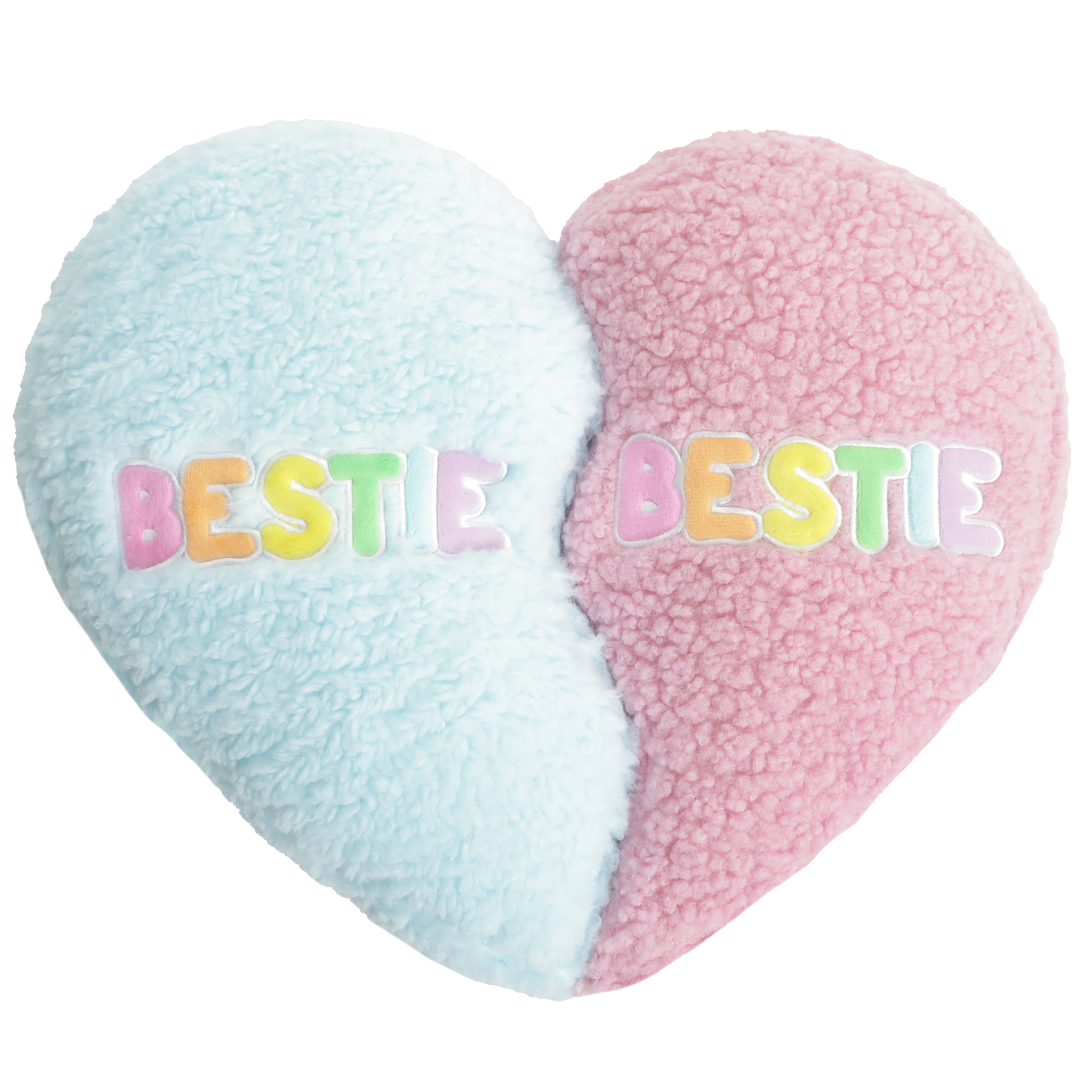 Sherpa Bestie Heart Pillow