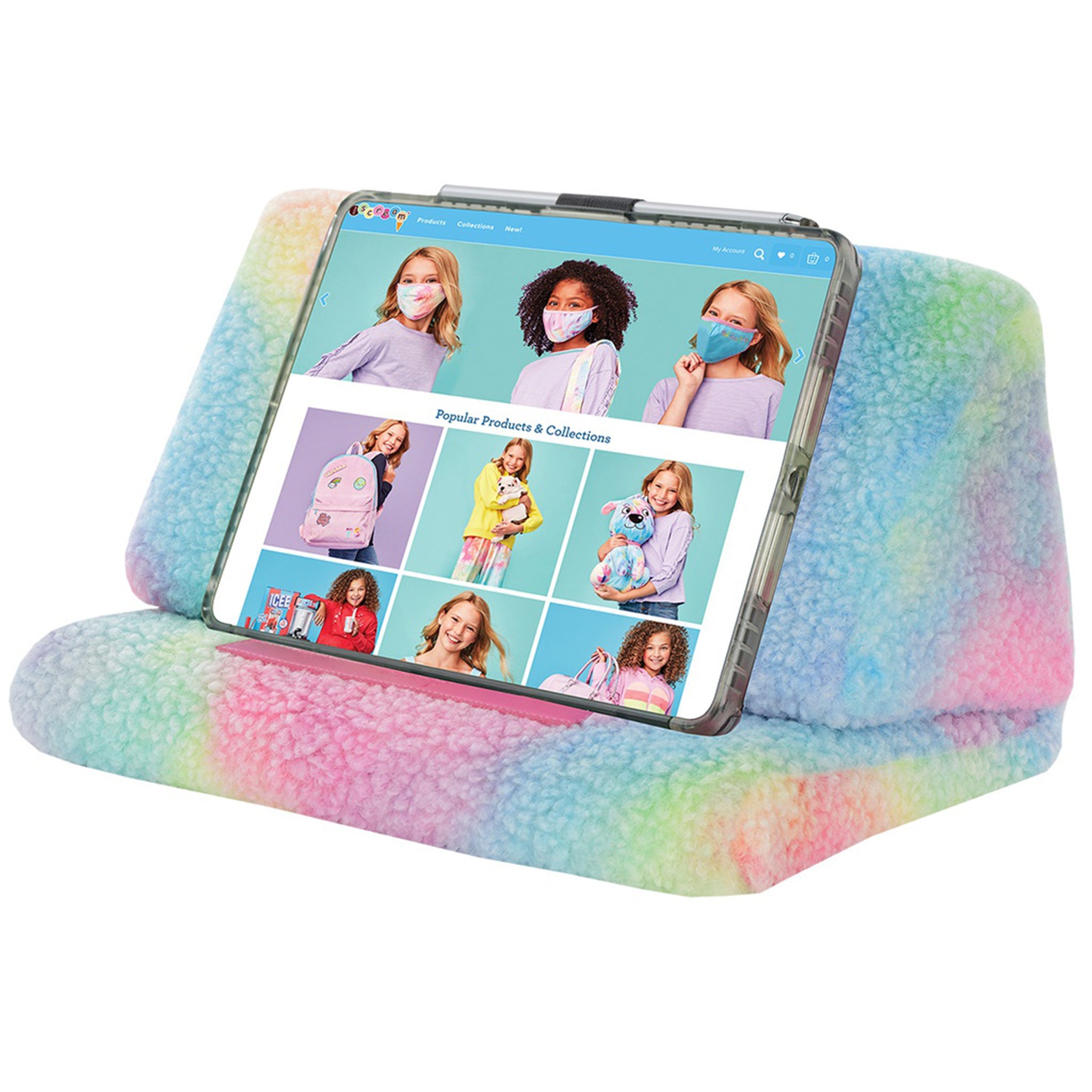 Rainbow Sherpa Tablet Pillow - Denny's