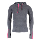 Long Sleeve Pullover with Neon Pink Drawstring & Stripe - Denny's