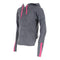 Long Sleeve Pullover with Neon Pink Drawstring & Stripe - Denny's