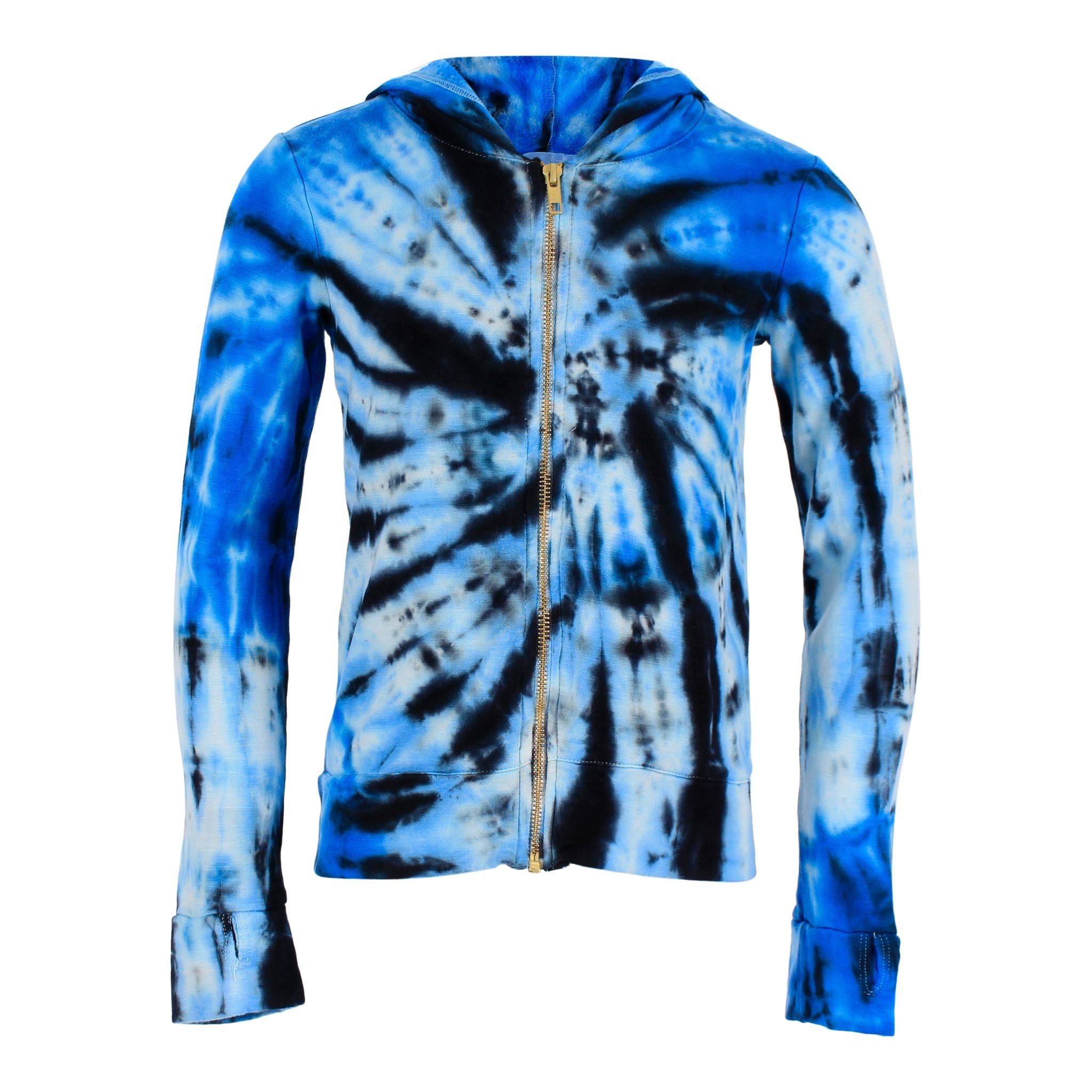 Blue Tie Dye Zip Hoodie - Denny's