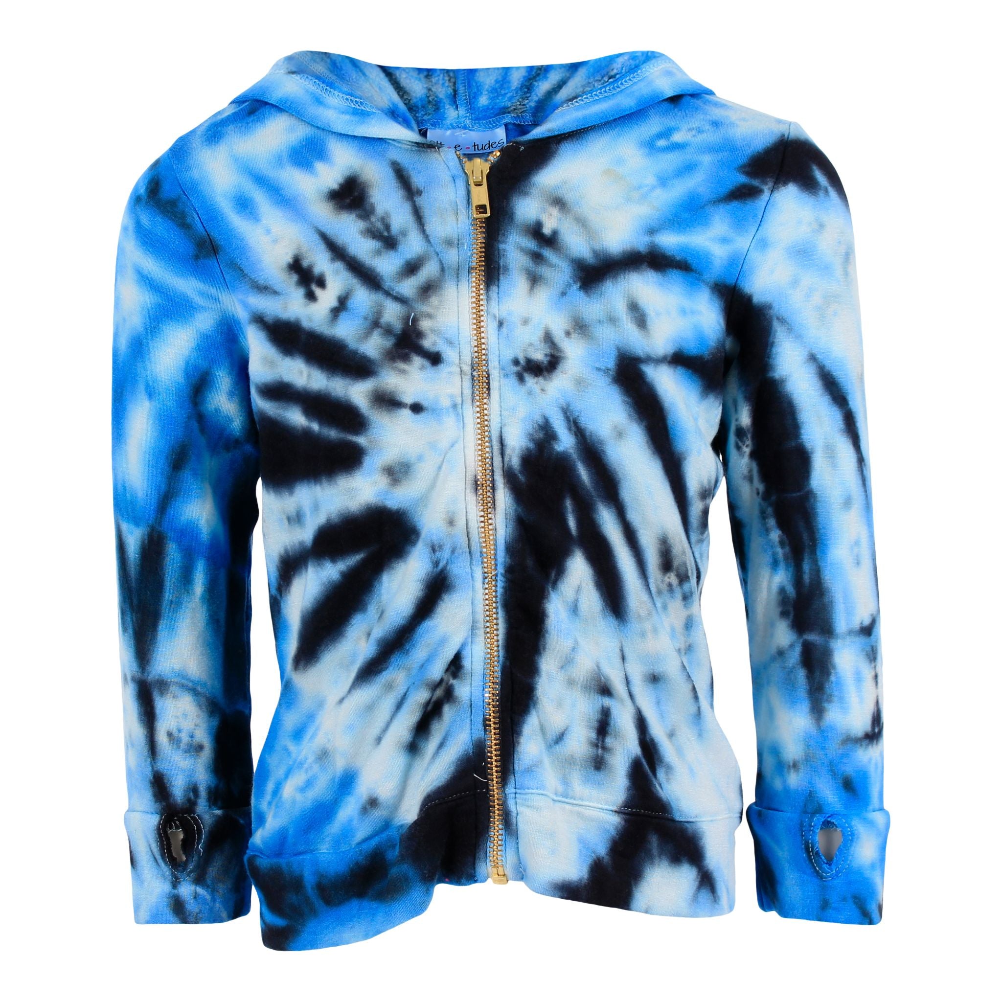 Blue Tie Dye Zip Hoodie - Denny's