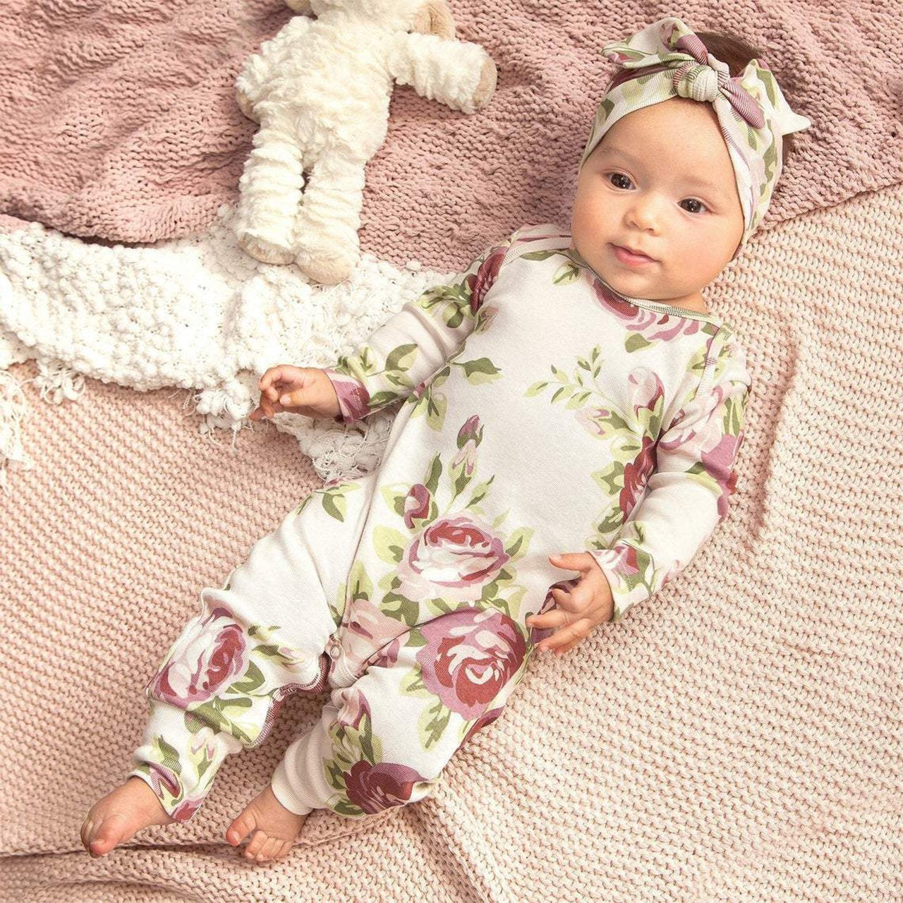 2pc Cabbage Rose Coverall - Denny's