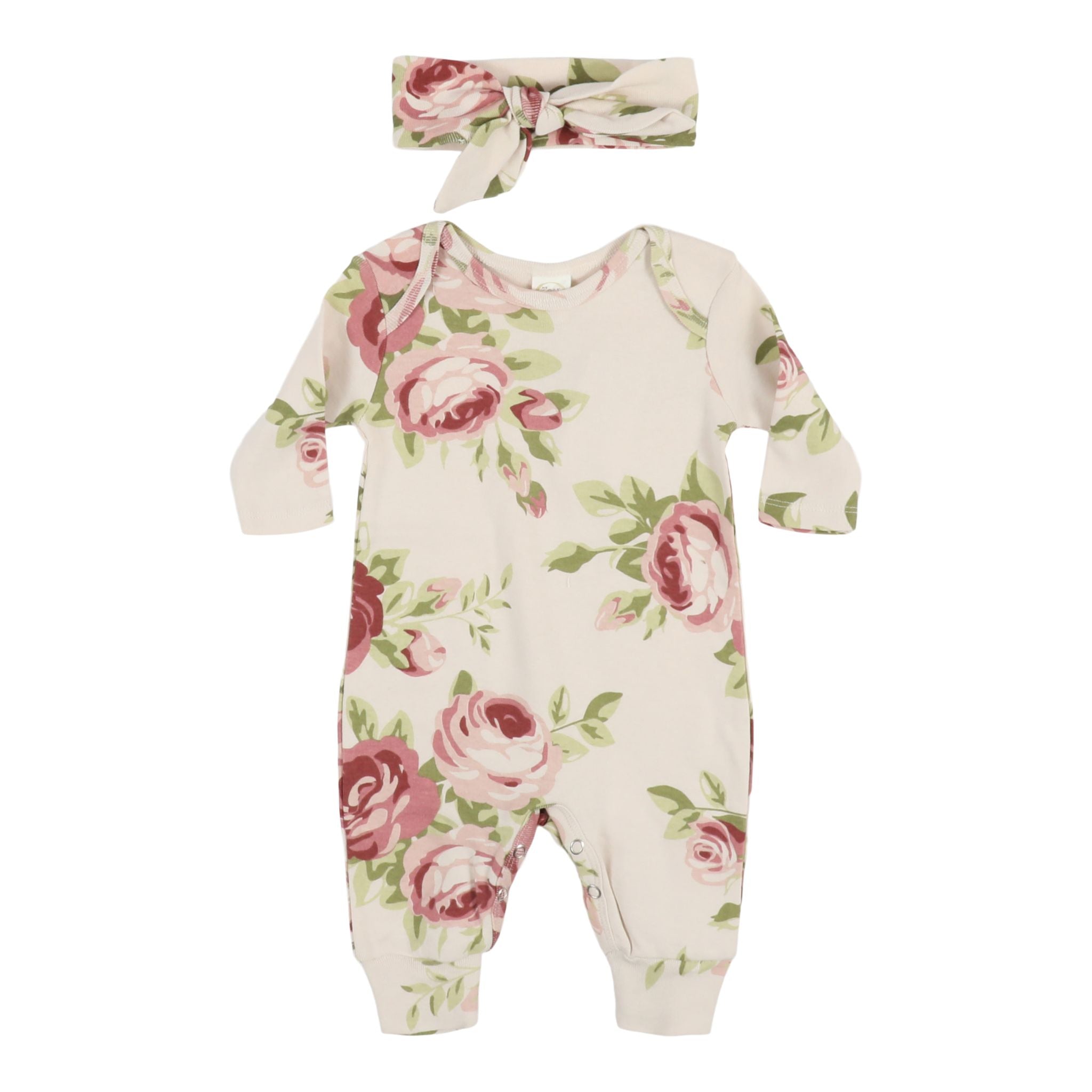 2pc Cabbage Rose Romper & Headband Set - Denny's