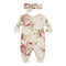 2pc Cabbage Rose Romper & Headband Set - Denny's