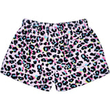 Pink Leopard Plush Short - Denny's