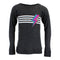 Long Sleeve Hacci with Char/White Lightning Bolt - Denny's