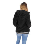 Stripe Band Fuzzy Open Cardigan - Denny's