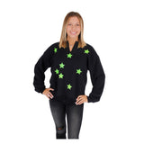 Neon Stars Slit V Sweatshirt - Denny's