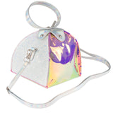 Irredescent Gold and Pink Glitter Loop Purse - Denny's