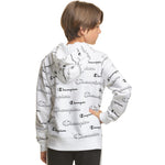 All Over Print Shadow Script Hoodie - Denny's