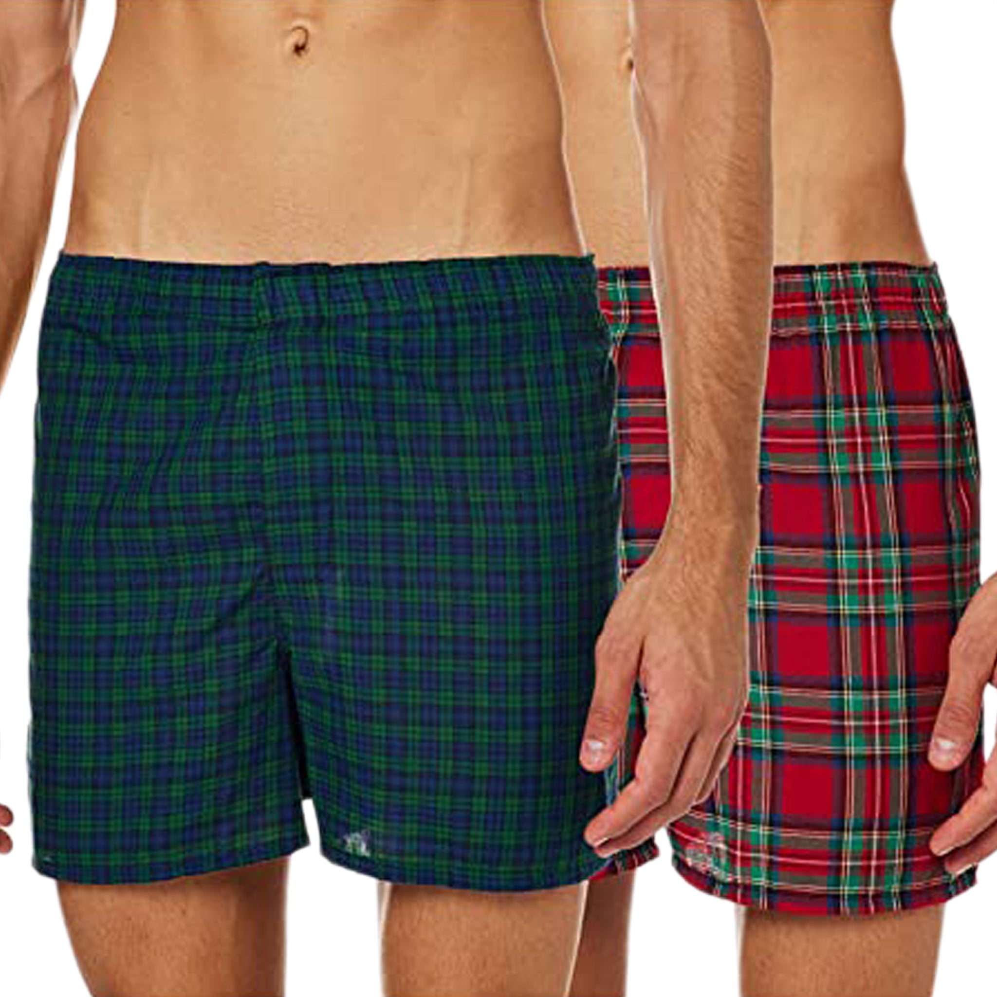 Men`s 2pk Plaid Tartan Boxers - Denny's