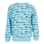 All Over Print Script Fleece Crew - Denny's