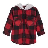 Buffalo Check Flannel Hooded Shirt - Denny's