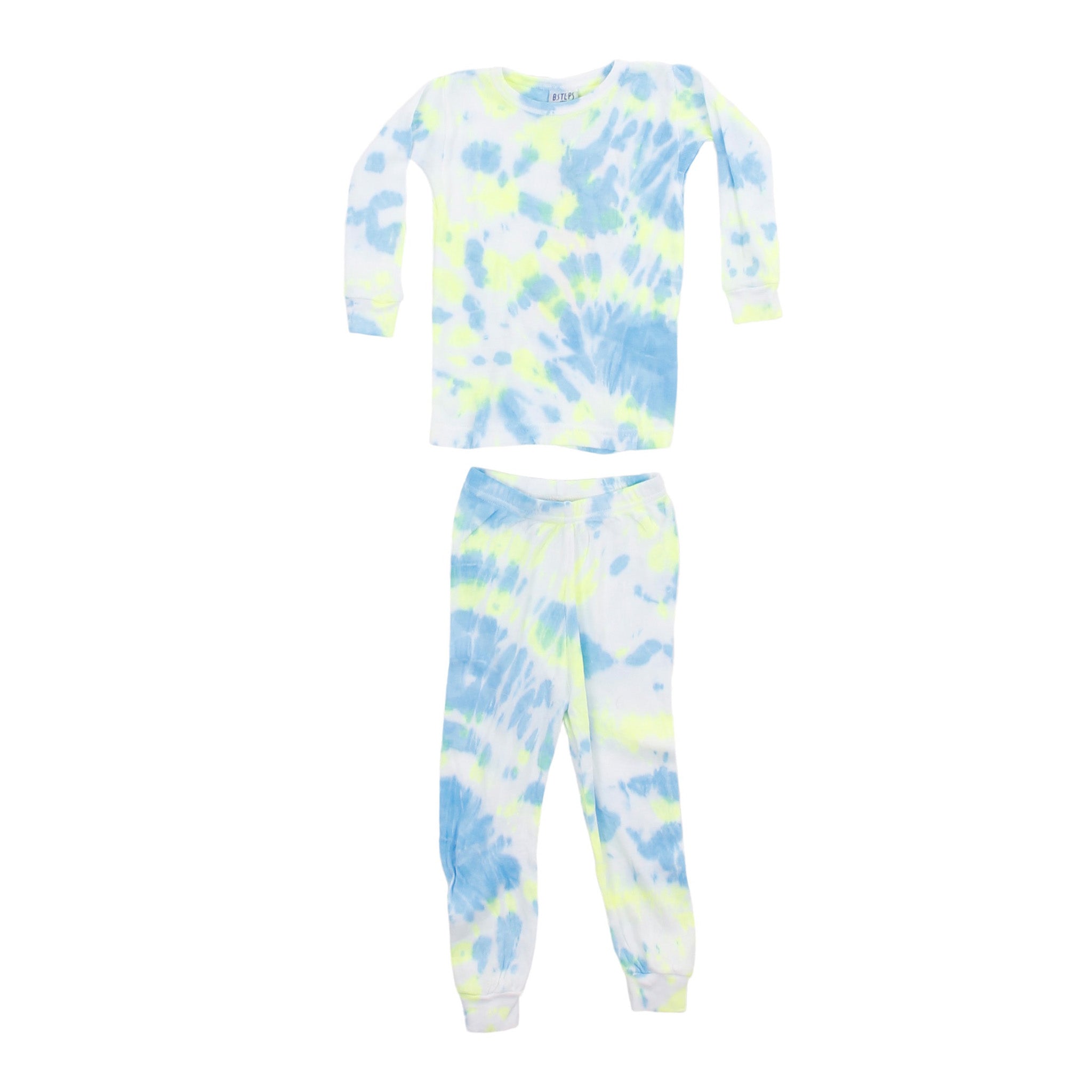 2pc PJ Neon Blue and Green Tie Dye - Denny's