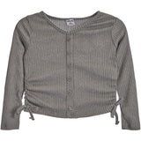 Cinch Side Ribbed Faux Button Top - Denny's